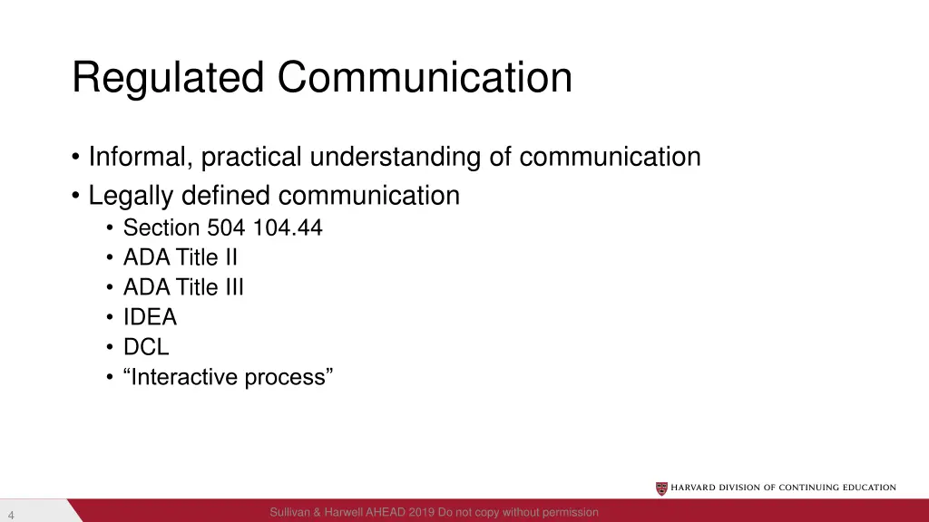 regulated communication