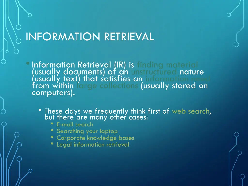 information retrieval 1