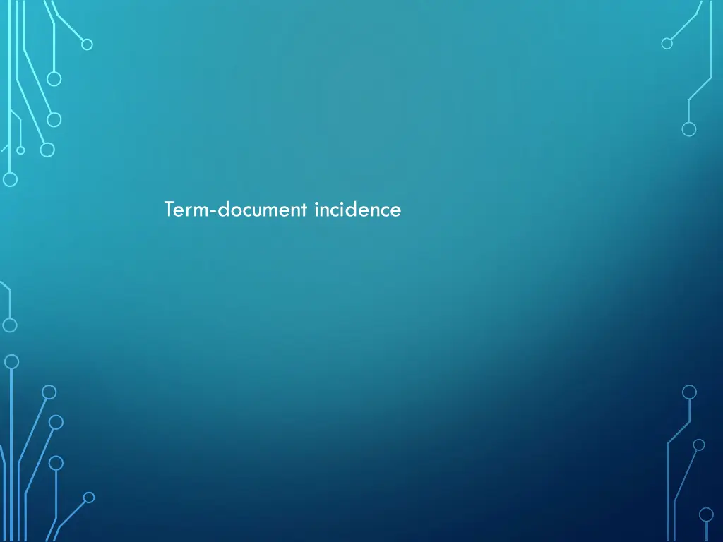 term document incidence