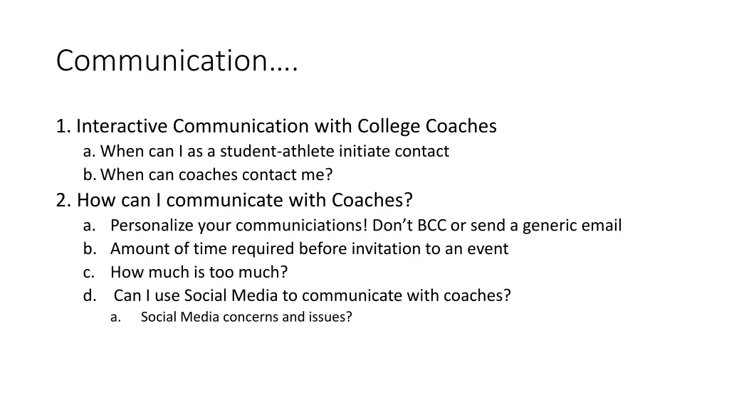 communication