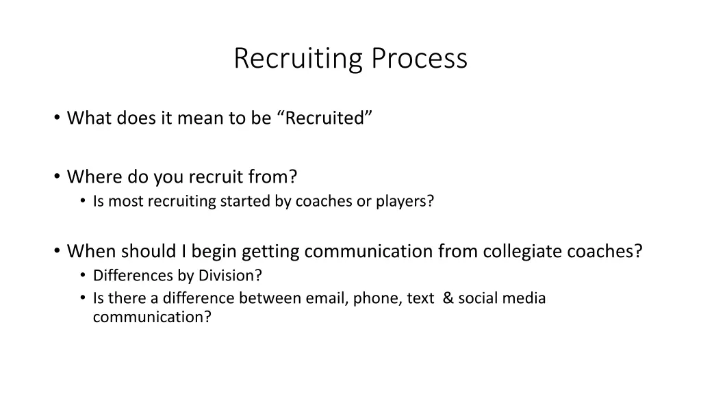 recruiting process