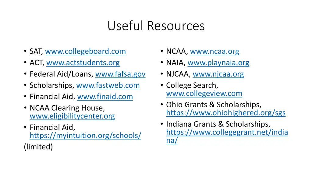 useful resources