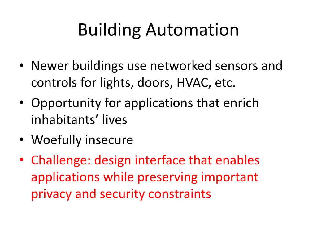building automation
