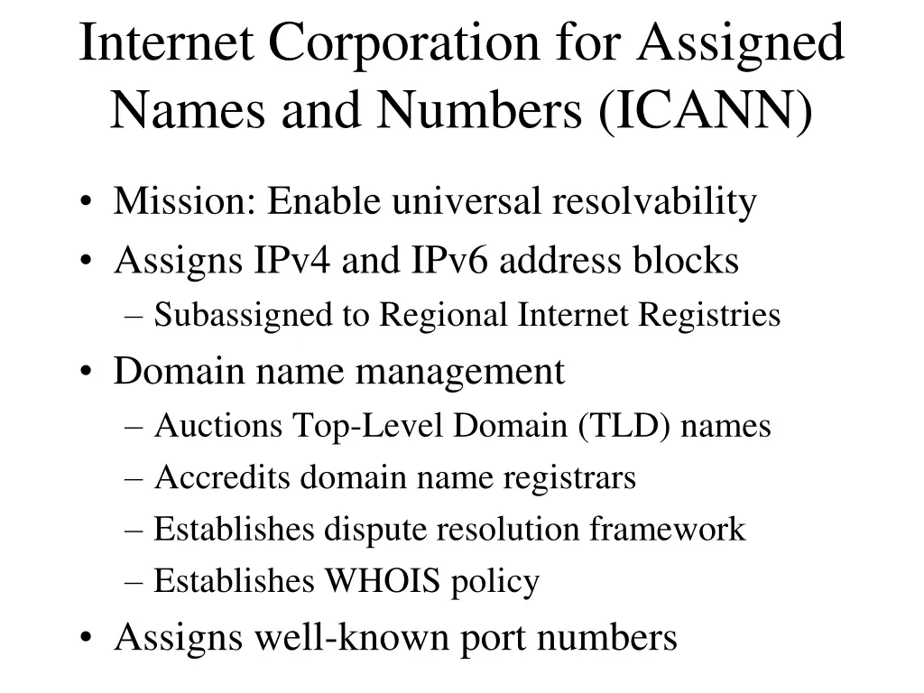 internet corporation for assigned names
