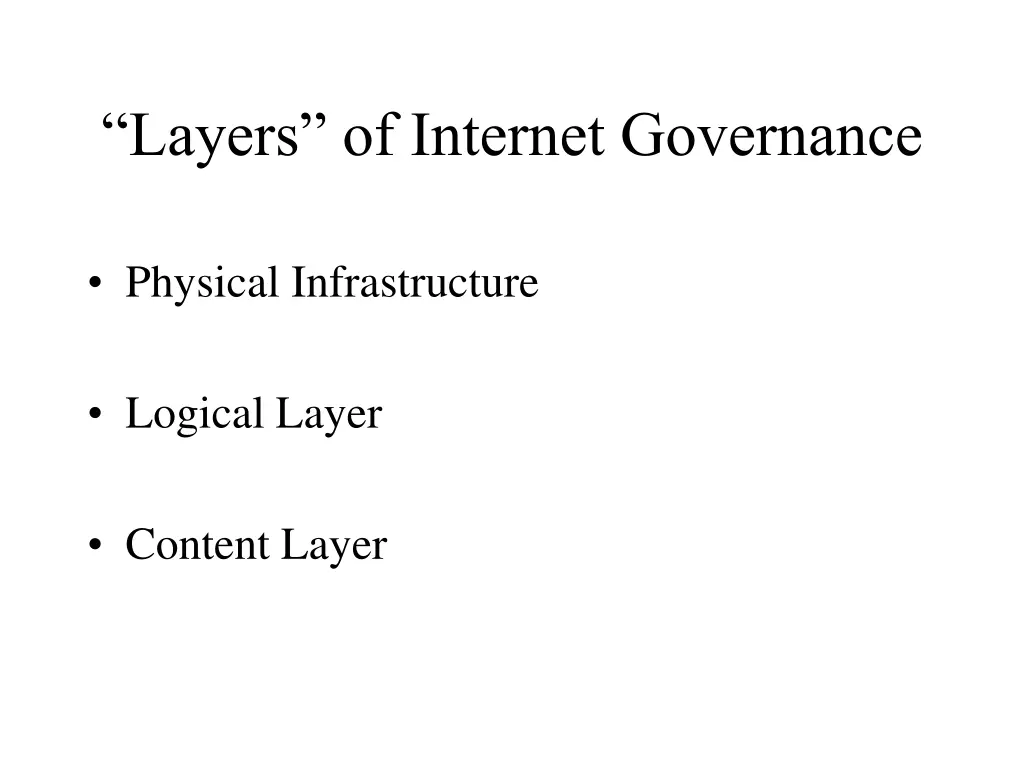 layers of internet governance
