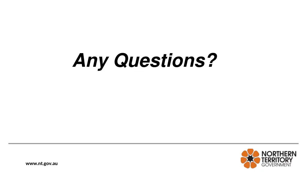 any questions