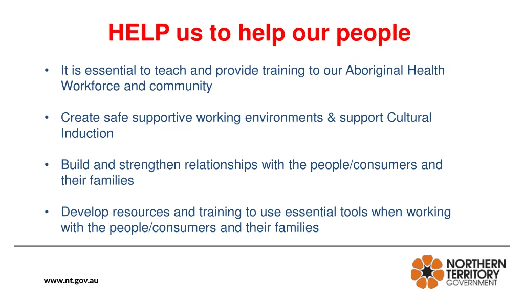 help us to help our people