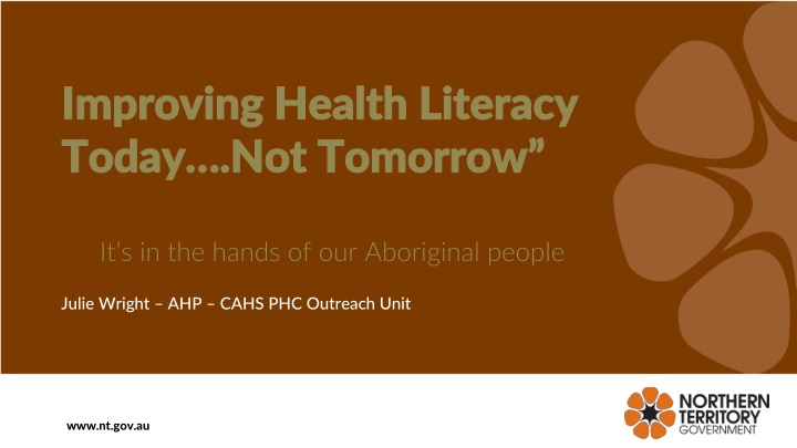 improving health improving health literacy today
