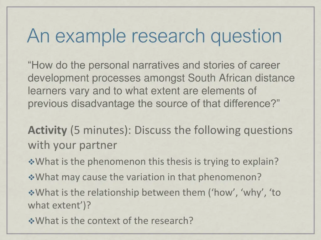 an example research question