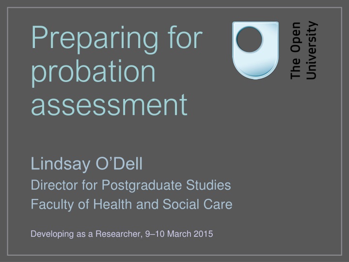 preparing for probation assessment