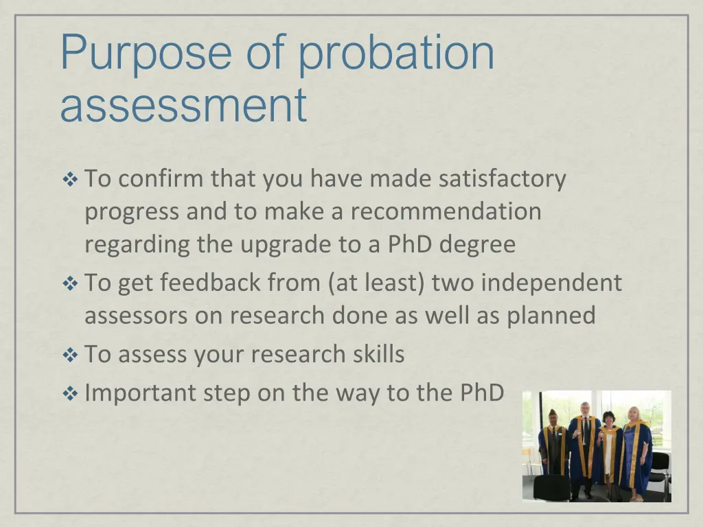 purpose of probation assessment