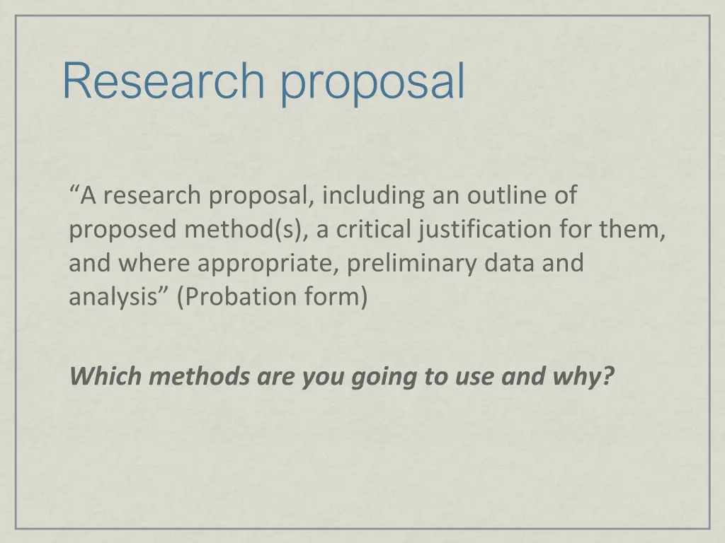 research proposal