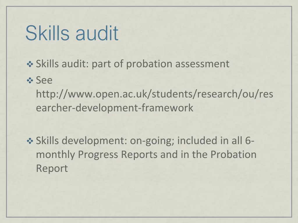 skills audit
