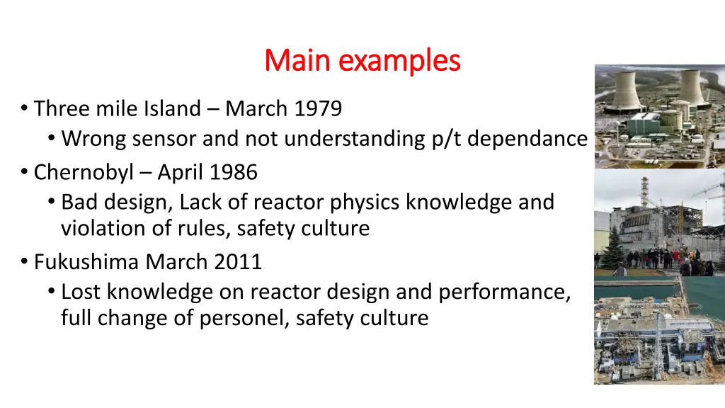 main examples main examples