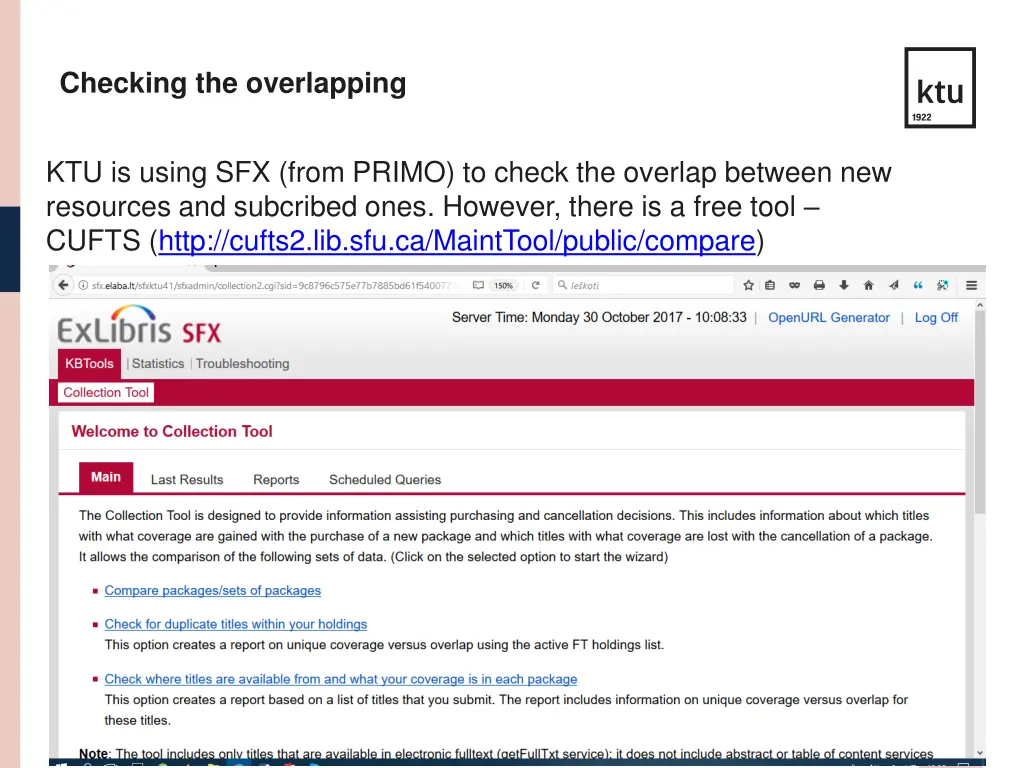 checking the overlapping