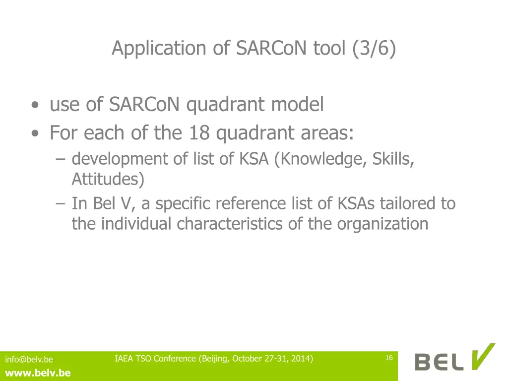 application of sarcon tool 3 6