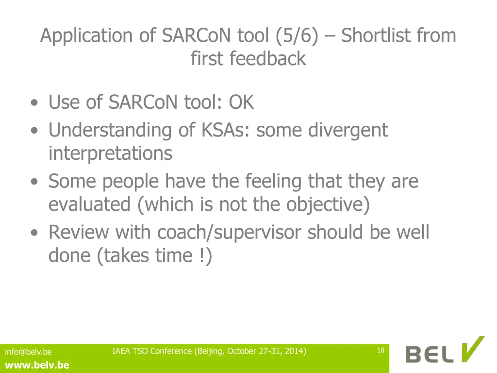 application of sarcon tool 5 6 shortlist from