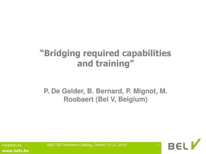 bridging required capabilities and training
