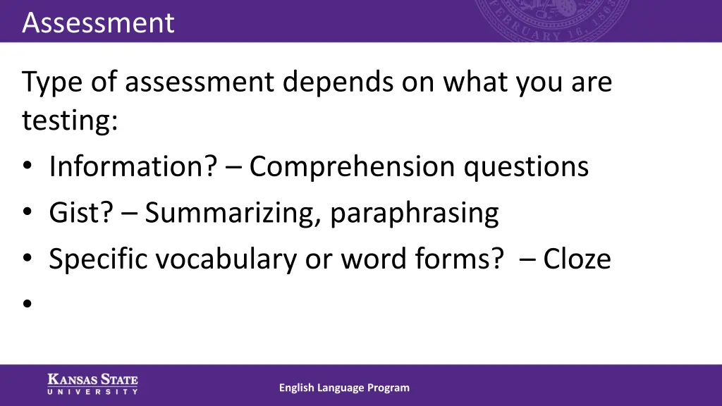 assessment