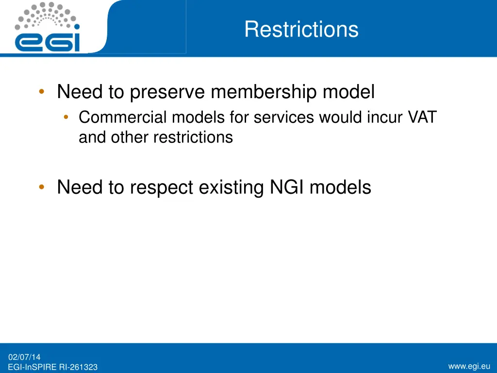 restrictions