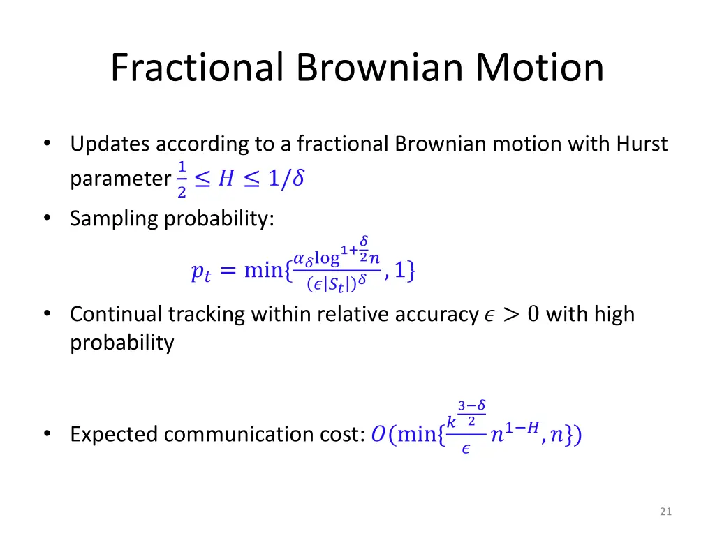 fractional brownian motion