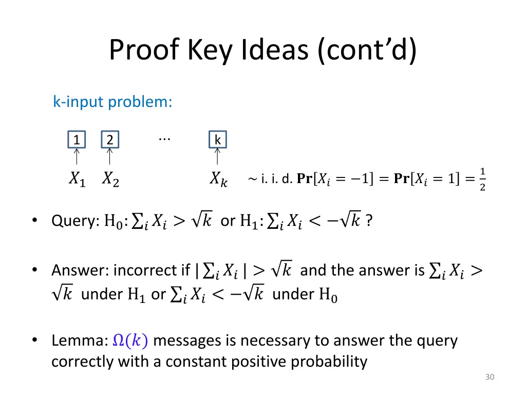 proof key ideas cont d