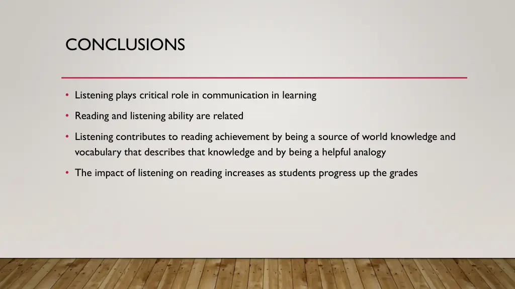 conclusions