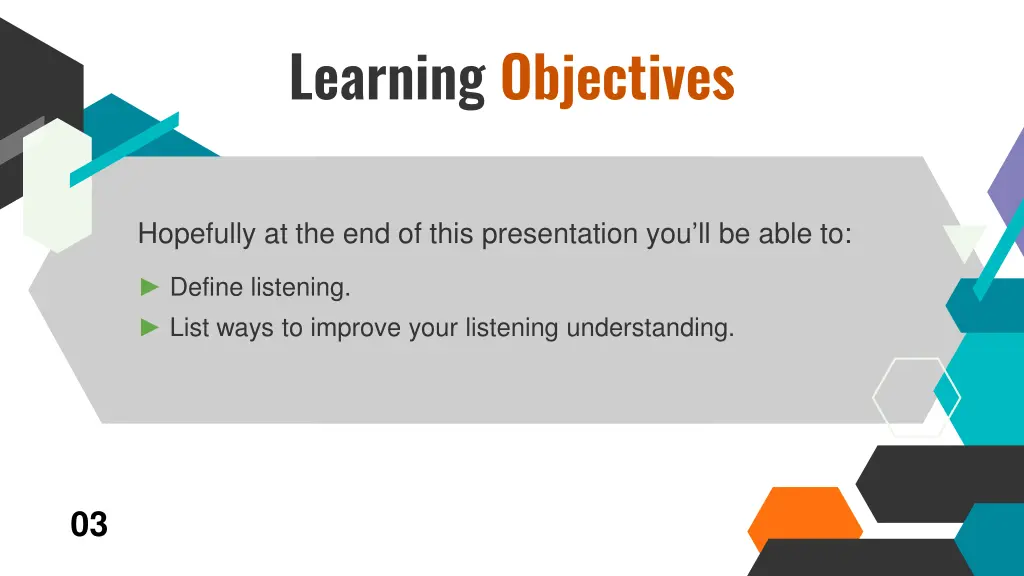 learning objectives
