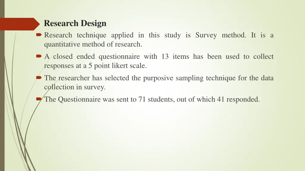 research design research technique applied
