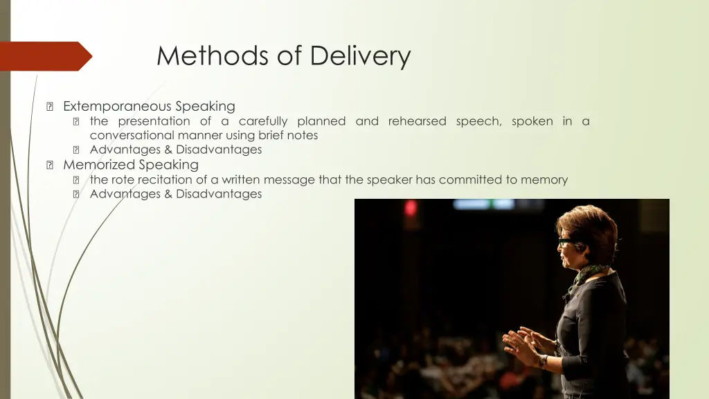 methods of delivery 1