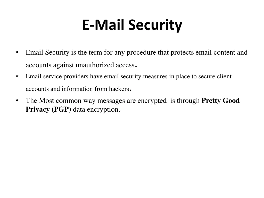 e mail security