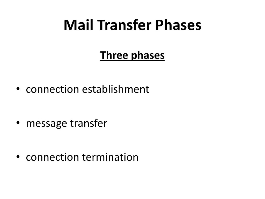 mail transfer phases
