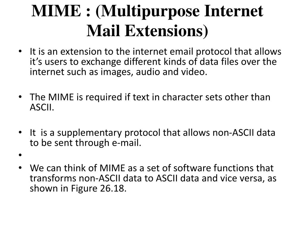 mime multipurpose internet mail extensions