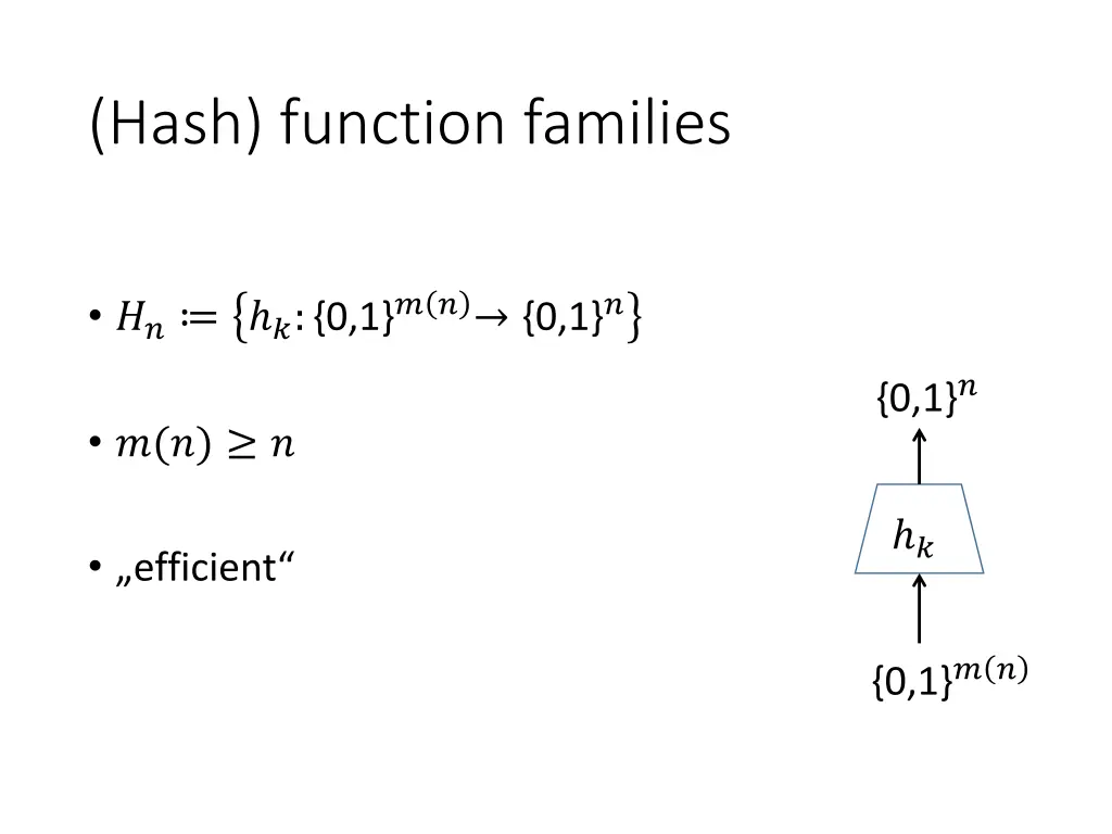 hash function families