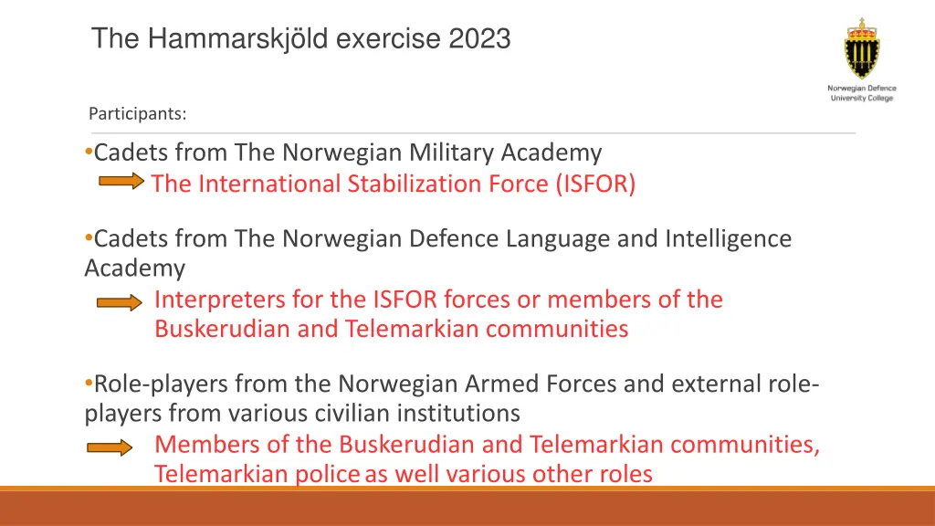 the hammarskj ld exercise 2023 1