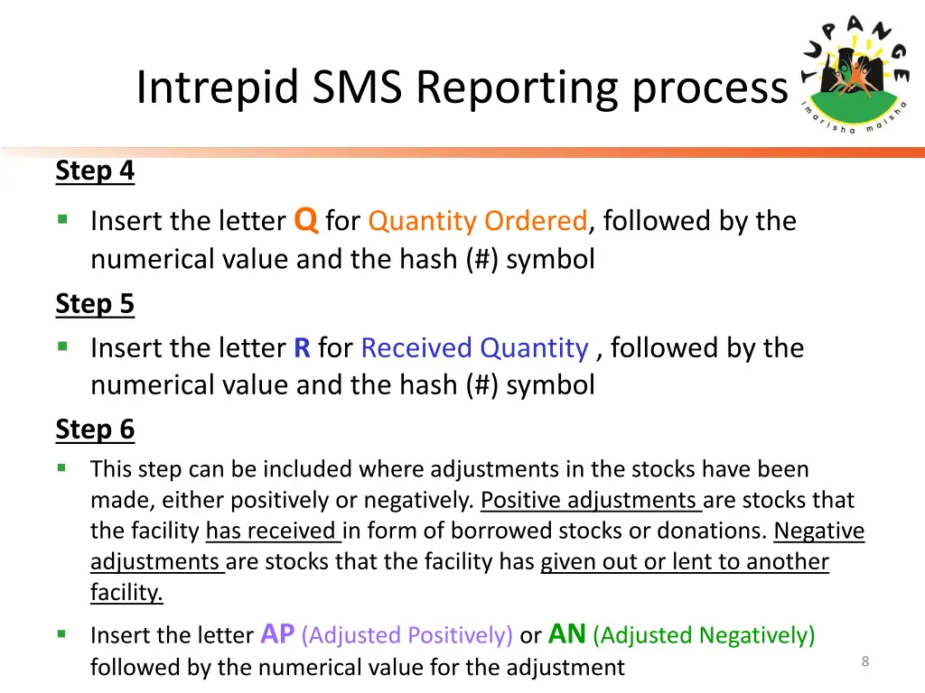 intrepid sms reporting process 1
