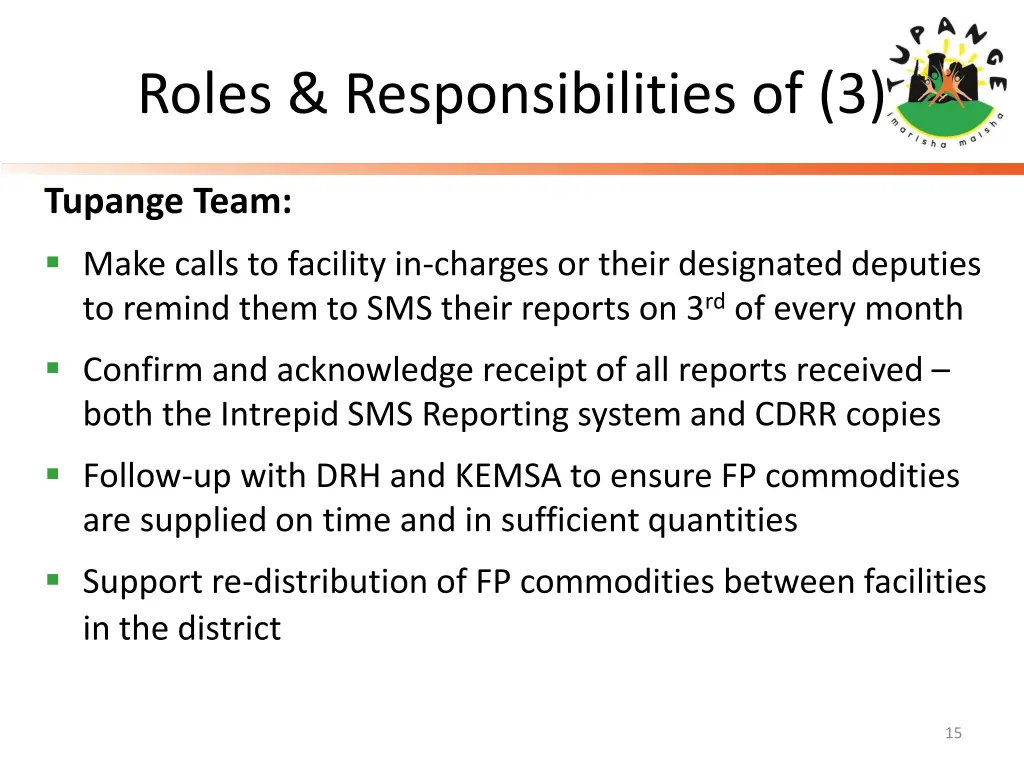 roles responsibilities of 3