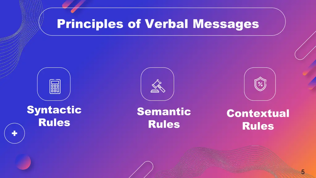 principles of verbal messages
