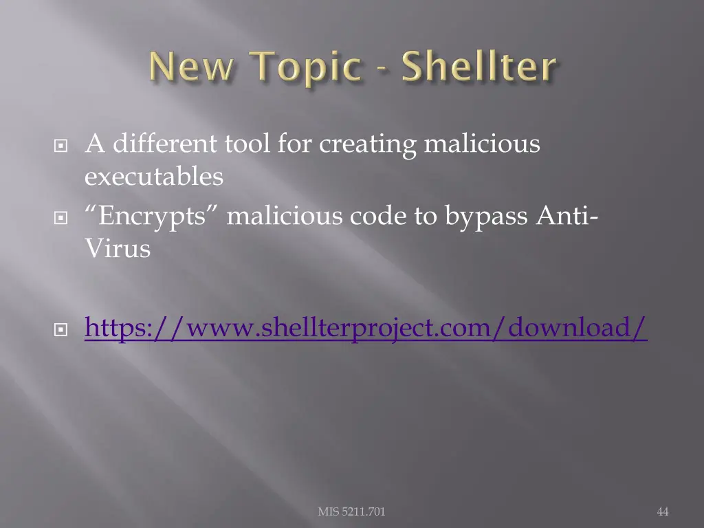 a different tool for creating malicious