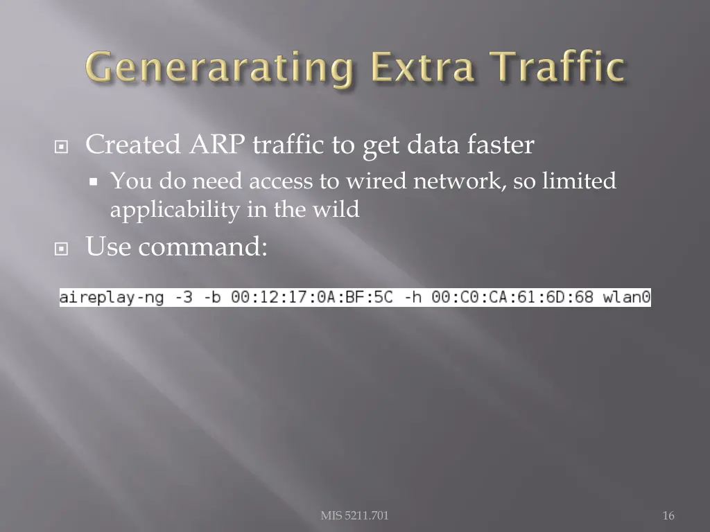 created arp traffic to get data faster
