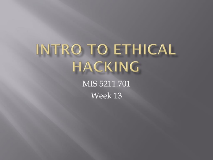 mis 5211 701 week 13