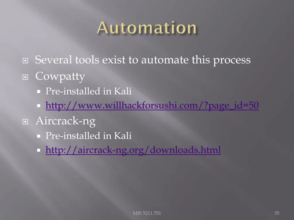 several tools exist to automate this process