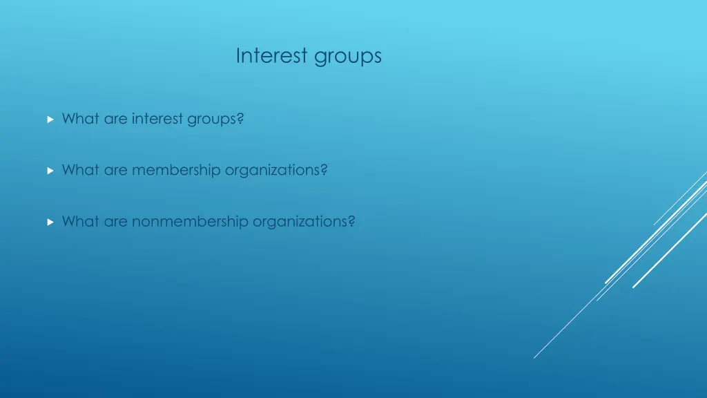 interest groups
