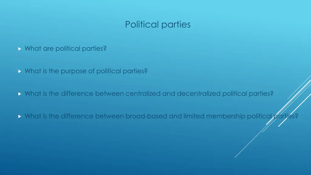 political parties