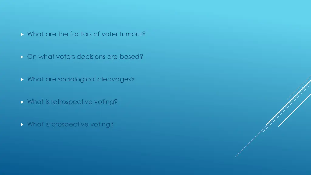 what are the factors of voter turnout