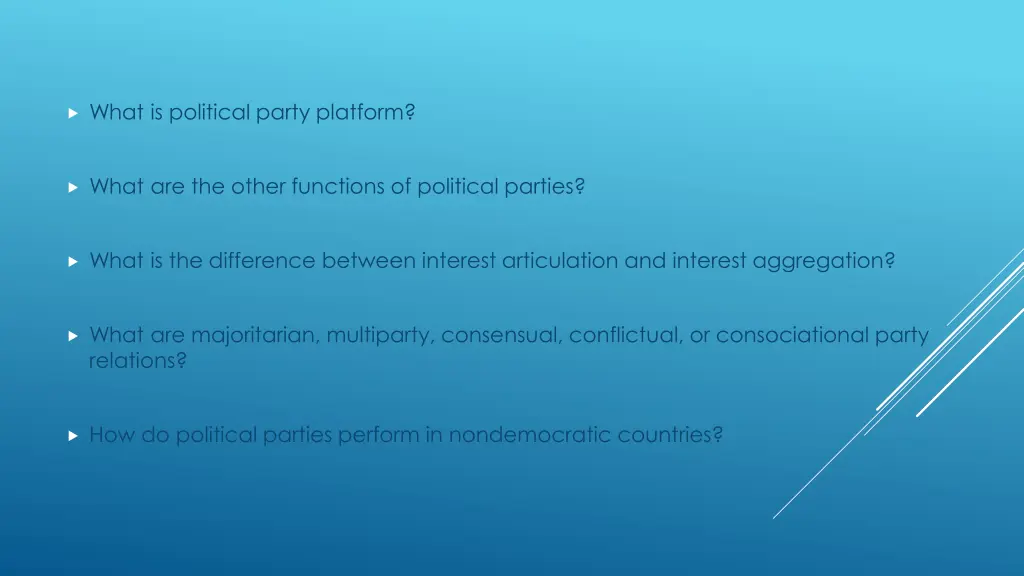 what is political party platform