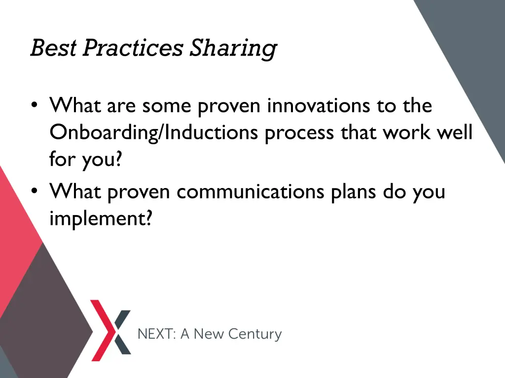 best practices sharing
