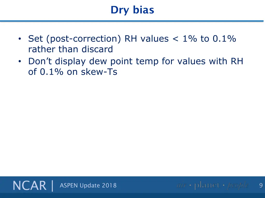 dry bias