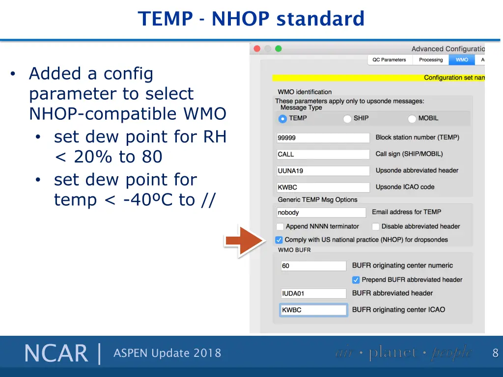 temp nhop standard
