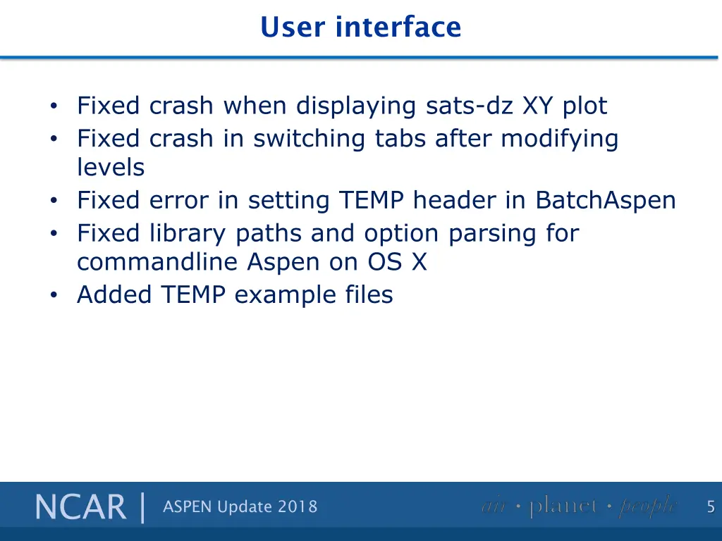 user interface